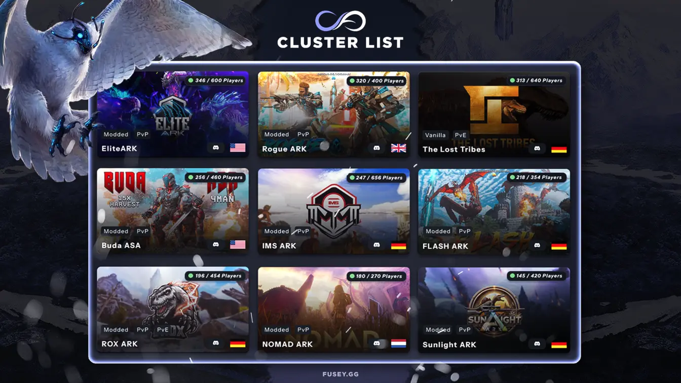 ARK: Survival Ascended Fusey Cluster List